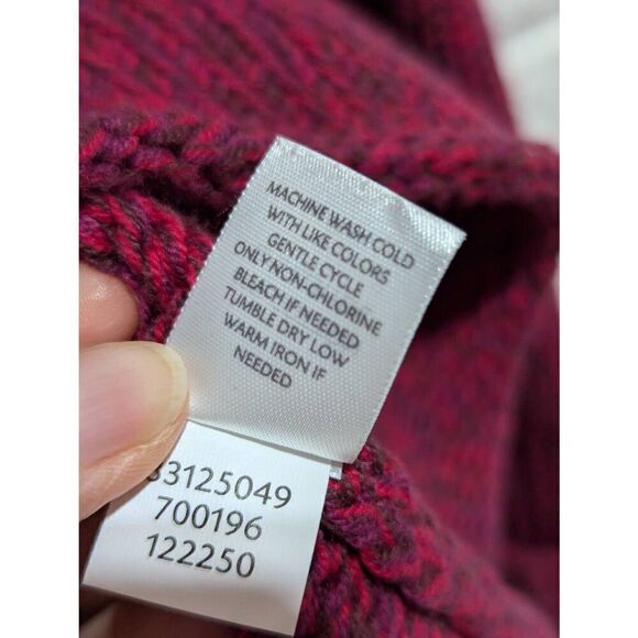 J. Jill Women's Red Variegated Yarn Assorted Button-Front Cardigan Sweater Size - Picture 6 of 6